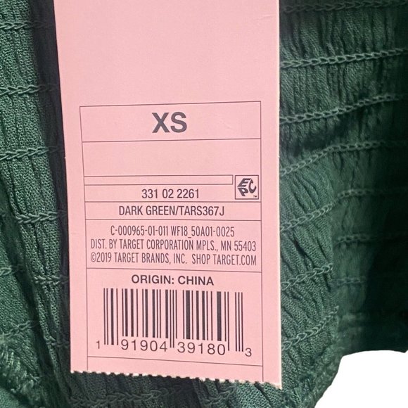 WILD FABLE Women's Crop Off-The-Shoulder Balloon Sleeve Green Top XS NEW NWT - Picture 4 of 7